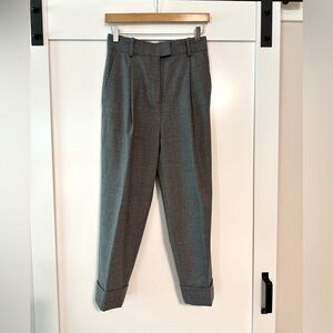 COS high rise, cropped and cuffed wool trousers, size 4.